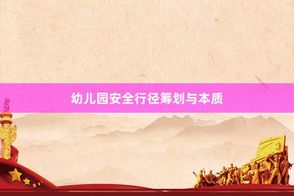 幼儿园安全行径筹划与本质